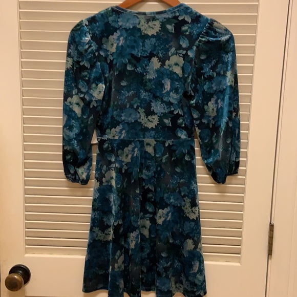 Midnight Doll Velvet Dress in Green Multi - Picture 7 of 14